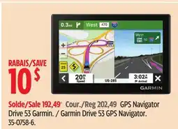 Canadian Tire Garmin Drive 53 GPS Navigator offer