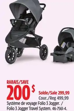 Canadian Tire Folio 3 Jogger Travel System offer