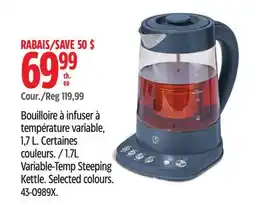 Canadian Tire Vida by PADERNO 1.7L Variable-Temp Steeping Kettle offer