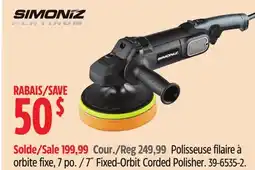 Canadian Tire Simoniz Platinum 7˝ Fixed-Orbit Corded Polisher offer