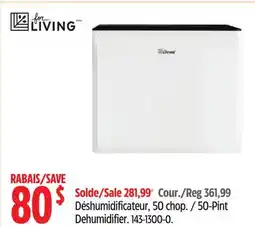 Canadian Tire For Living 50-Pint Dehumidifier offer