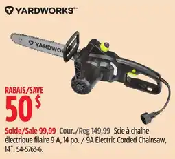 Canadian Tire Yardworks 9A Electric Corded Chainsaw,14˝ offer
