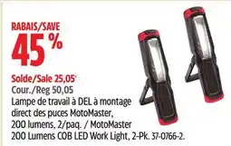 Canadian Tire MotoMaster 200 Lumens COB LED Work Light offer
