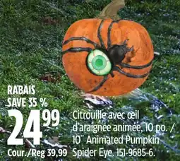 Canadian Tire 10˝ Animated Pumpkin Spider Eye offer