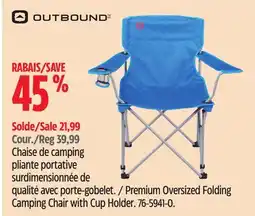 Canadian Tire Premium Oversized Folding Camping Chair with Cup Holder offer