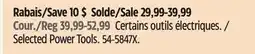 Canadian Tire Certified Selected Power Tools offer