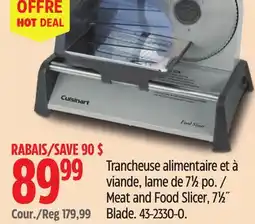 Canadian Tire Cuisinart Meat and Food Slicer, 71⁄2˝ Blade offer