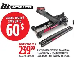 Canadian Tire Low-Profile Hybrid Jack. Up to 3-ton capacity offer