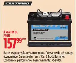 Canadian Tire Car & Truck Batteries Economical Performance. 1- Year Warranty offer
