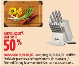 Canadian Tire Vida by Paderno Selected Cutting Boards or Knife Set offer