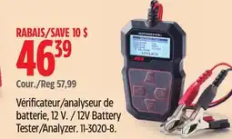 Canadian Tire MotoMaster 12V Battery Tester/Analyzer offer
