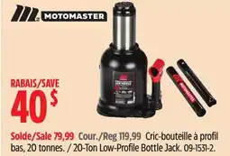 Canadian Tire MOTOMASTER 20-Ton Low-Profile Bottle Jack offer