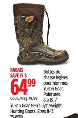 Canadian Tire Yukon Gear Men's Lightweight Hunting Boots offer