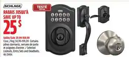 Canadian Tire Schlage Selected Locksets, Entry Sets and Deadbolts offer