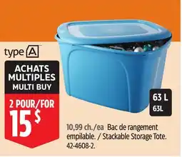 Canadian Tire Stackable Storage Tote offer