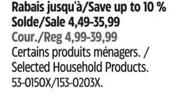 Canadian Tire Selected Household Products offer