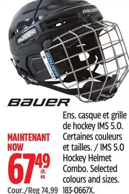 Canadian Tire IMS 5.0 Hockey Helmet Combo offer