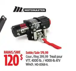Canadian Tire MOTOMASTER 4000-lb ATV Winch offer