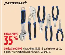 Canadian Tire Mastercraft 6-Pc Wrench and Pliers Set offer