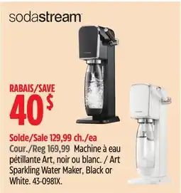 Canadian Tire SodaStream Art Sparkling Water Maker, Black or White offer