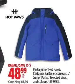 Canadian Tire HOT PAWS Junior Parka offer