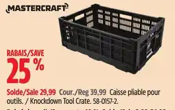 Canadian Tire MASTERCRAFT Knockdown Tool Crate offer