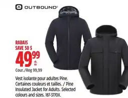 Canadian Tire Outbound Pine Insulated Jacket for Adults offer