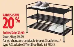 Canadian Tire type A Stackable 3-Tier Shoe Rack offer