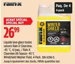 Canadian Tire Rain-X Clearview All-Season -45°C Windshield Washer Fluid offer