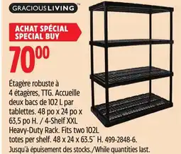 Canadian Tire Gracious Living 4-Shelf XXL Heavy-Duty Rack offer
