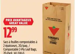 Canadian Tire Canadian Tire Compostable 2-Ply Leaf Bags offer