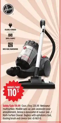 Canadian Tire Hoover Multi-Surface Cleaner offer