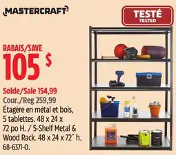 Canadian Tire Mastercraft 5-Shelf Metal & Wood Rack offer