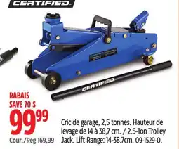 Canadian Tire Motomaster 2.5-Ton Trolley Jack offer