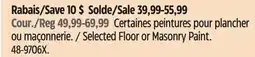 Canadian Tire Armor Coat Selected Floor or Masonry Paint offer