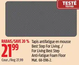 Canadian Tire For Living Best Step Anti-Fatigue Foam Floor Mat offer