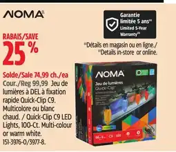 Canadian Tire Noma Quick-Clip C9 LED Lights, 100-Ct offer