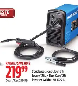 Canadian Tire Mastercraft Flux Core 125i Inverter Welder offer