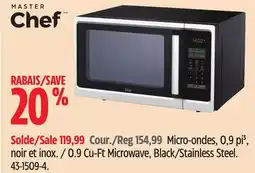 Canadian Tire 0.9 Cu-Ft Microwave, Black/Stainless Steel offer