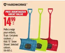 Canadian Tire Yardworks Kids' 15˝ Snow Shovel offer