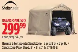 Canadian Tire Shelterlogic Sandstone Peak Shed offer
