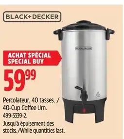 Canadian Tire Black & Decker 40-Cup Coffee Urn offer