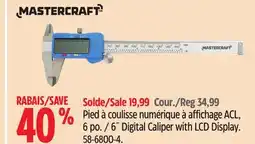 Canadian Tire 6˝ Digital Caliper with LCD Display offer