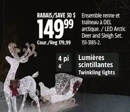 Canadian Tire CANVAS LED Arctic Deer and Sleigh Set offer