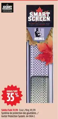 Canadian Tire Holmes Gutter Protection System offer