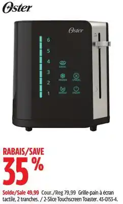 Canadian Tire Oster 2-Slice Touchscreen Toaster offer