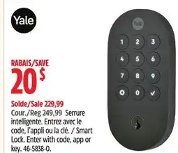 Canadian Tire Yale Smart Lock offer