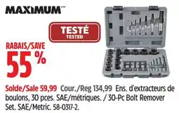 Canadian Tire MAXIMUM 30-Pc Bolt Remover Set. SAE/Metric offer