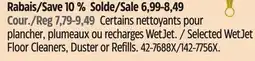 Canadian Tire Selected WetJet Floor Cleaners, Duster or Refills offer