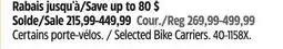 Canadian Tire Thule Venture Selected Bike Carriers offer